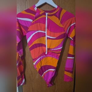 Trina Turk Pink and Orange One Piece Swimsuit